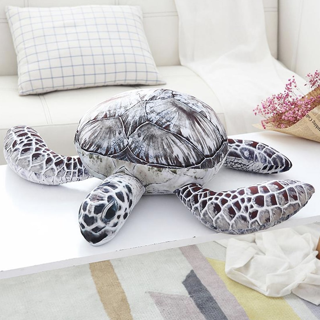 Peluche De Tortuga Marina De 16 Cm – Uni-Toys, Diseño Realista Y Suave, Relleno 100% Reciclado, Ideal Para Abrazar
