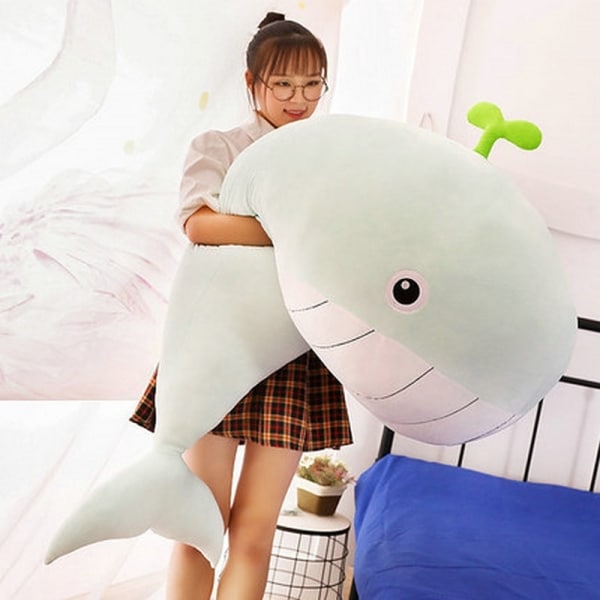 Peluche de ballena verde pastel, la almohada más suave Peluche de ballena 87aa0330980ddad2f9e66f: 100cm|65cm|80cm