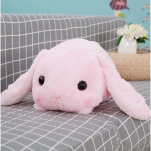 Conejo de peluche rosa tumbado Conejo de peluche Animal Materiales: Algodón