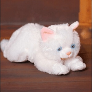 Peluche blanco de gatito Peluche de gato Animales Relleno: Algodón PP