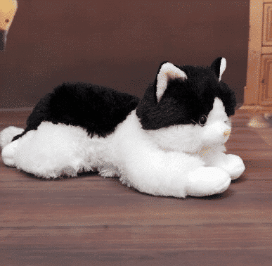 Peluche De Gato Negro Con Peso – Suave Y Realista, Compañero Ideal Para Abrazar Y Decorar