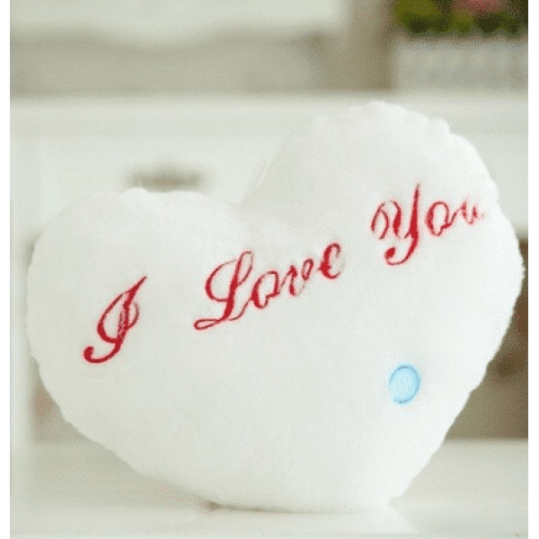 Almohada San Valentín de felpa blanca I Love You Edad: > 3 años