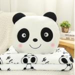 Peluche panda feliz con manta Peluche panda Animales Edad: > 3 años