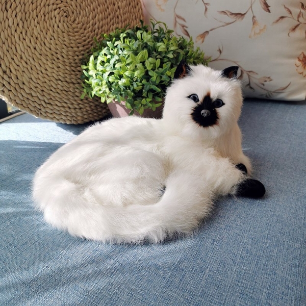 Muñeco gato de peluche blanco Gato de peluche Edad: > 2 años