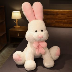 Conejo blanco gigante sentado de felpa Material: Algodón