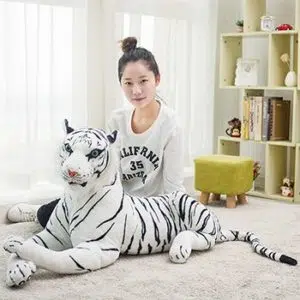 Peluche grande de tigre blanco Material: Algodón