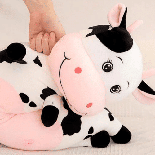 GIANT Spotted Cow Plush Animal Peluche a7796c561c033735a2eb6c: Blanco