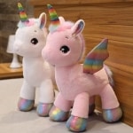 Super unicornio de felpa 40cm ~ 80cm, juguete de fantasía arco iris, alas brillantes, muñeca unicornio de felpa para niña, Cuerno único, pies de colores Sin categorizar a75a4f63997cee053ca7f1: unos 40cm|unos 60cm|unos 80cm