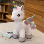 Super unicornio de felpa 40cm ~ 80cm, juguete de fantasía arco iris, alas brillantes, muñeca unicornio de felpa para niña, Cuerno único, pies de colores Sin categorizar a75a4f63997cee053ca7f1: unos 40cm|unos 60cm|unos 80cm