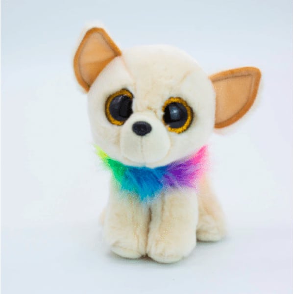 Perro pequeño de peluche con collar multicolor Peluche Lama Animales de peluche a75a4f63997cee053ca7f1: 15cm