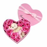 Jabón de Rosas Caja de regalo con lindo oso de peluche Día de San Valentín a7796c561c033735a2eb6c: Rosa|Rojo
