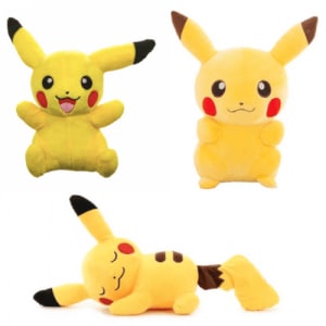 Bonito y feliz pack de peluches de pikachu durmiendo