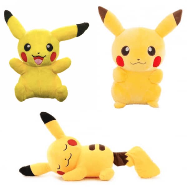 Bonito y feliz pack de peluches de pikachu durmiendo • Mi Peluche