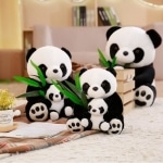 Peluche mamá y bebé panda Peluche animal panda Material: Algodón