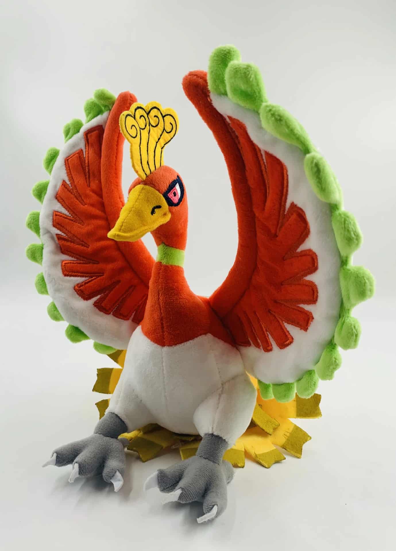 Figurine Pokémon Géante Ho-Oh Avec Bêtes Légendaires - Scène épique - 35 Cm De Haut - En PVC - Collection