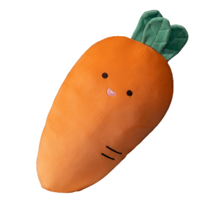 Muñeca sonriente de zanahoria naranja