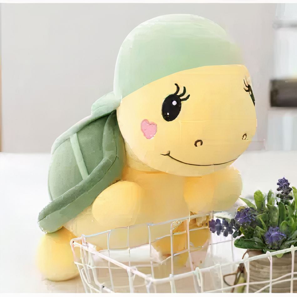 Peluche tortuga verde con gorro • Mi Peluche