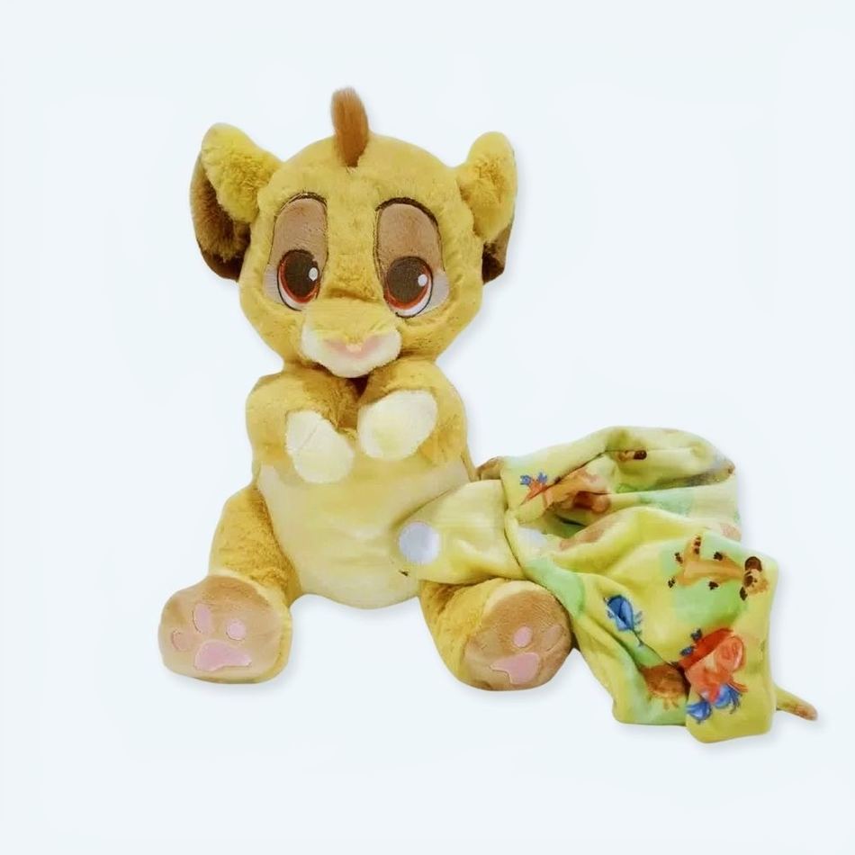 Peluche Simba en una manta pequeña • Mi Peluche