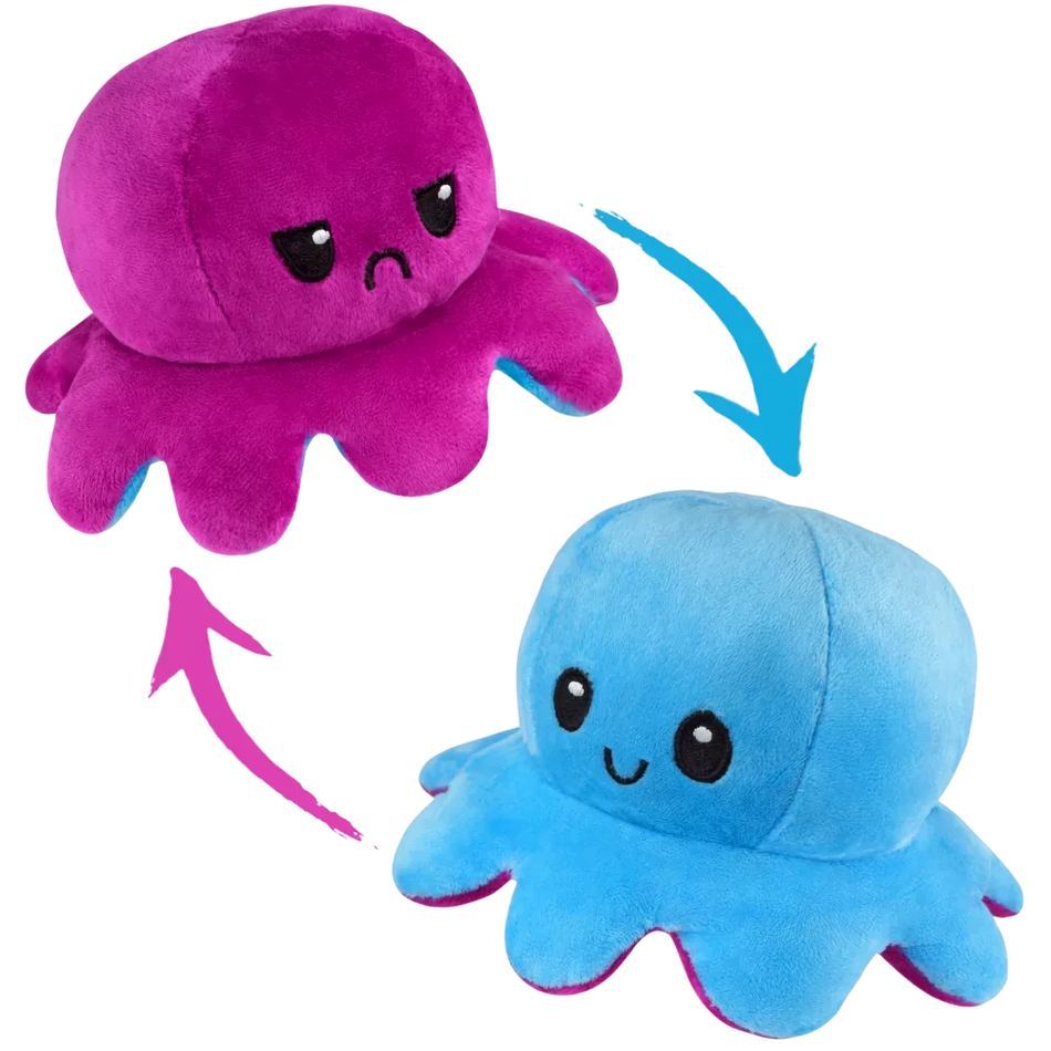 Reversible Octopus Plush Pulpo Reversible Con Estrellas Peluche